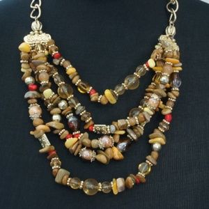 NWT Layered Multi Bead Necklace